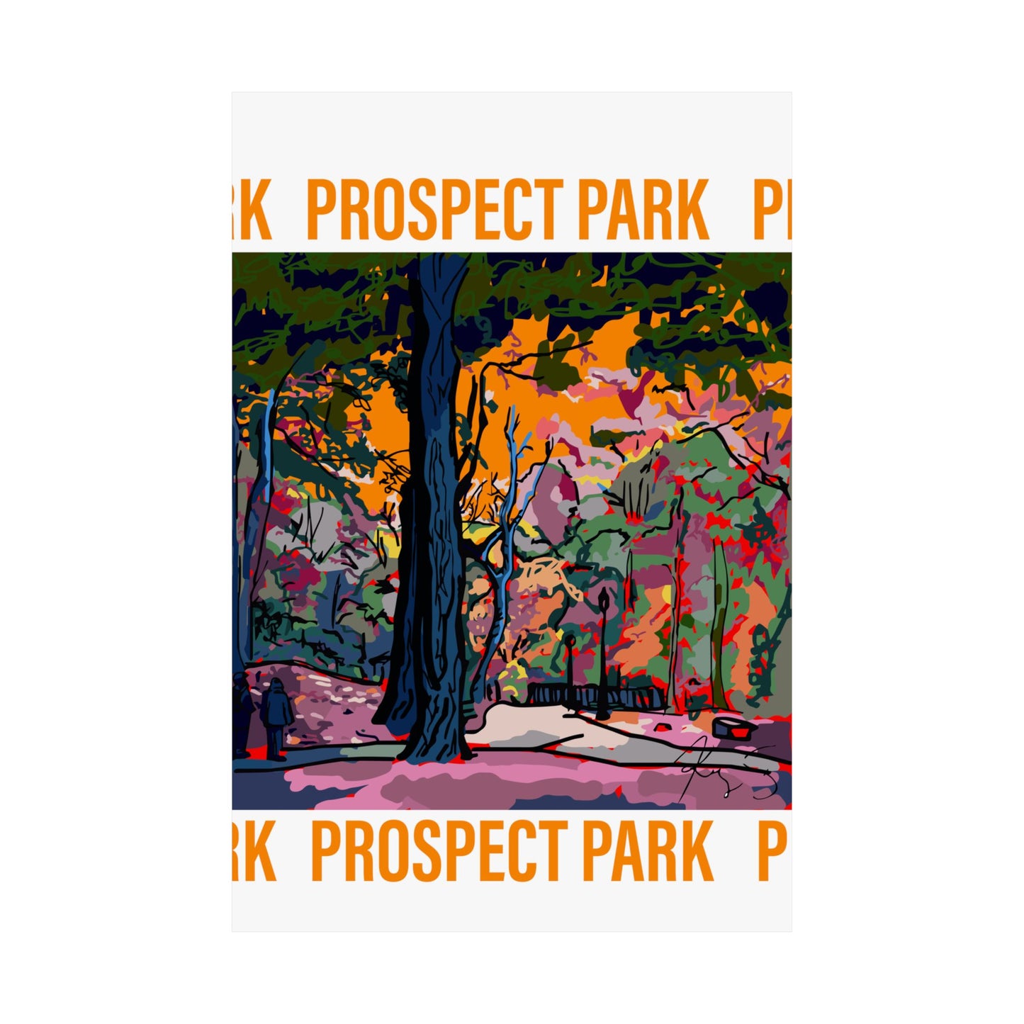 Boston in Fall Pop Art Poster