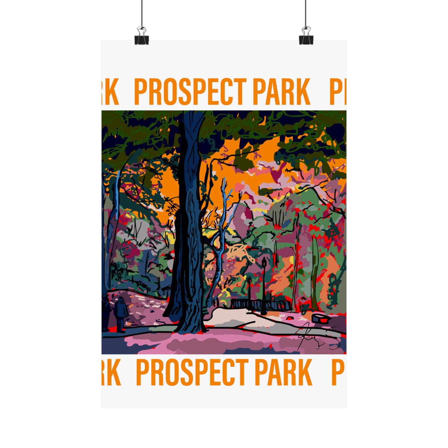 Boston in Fall Pop Art Poster