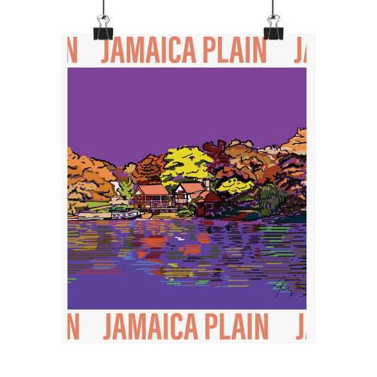 Jamaica Plan (Boston) in Fall Pop Art Poster