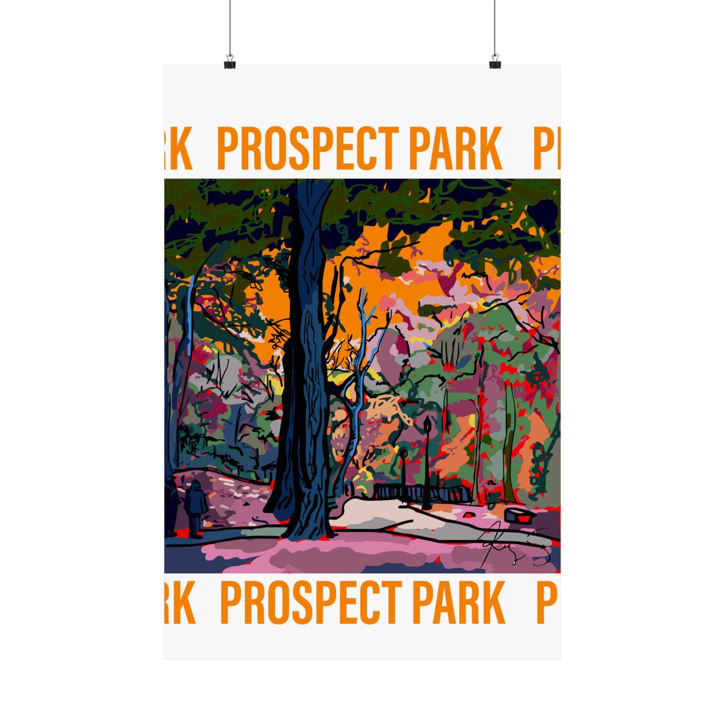 Boston in Fall Pop Art Poster